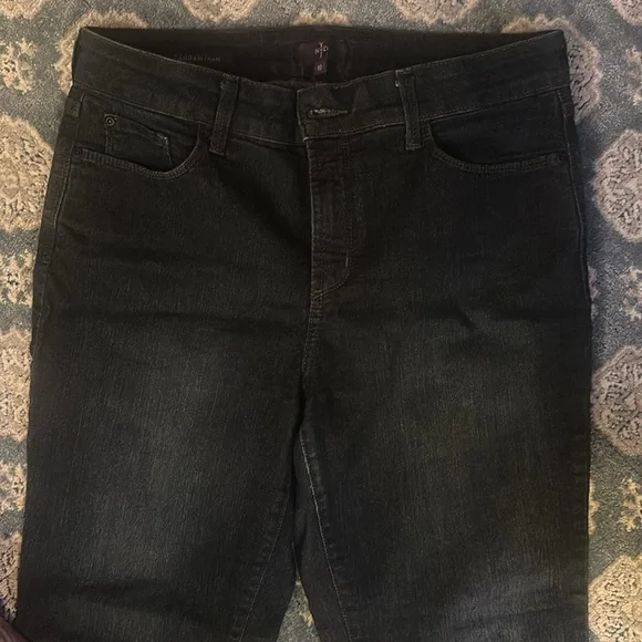 NYDJ Farrah high rise Flare stretch jeans size 10 nwot current at Saks $225 - Picture 2 of 5